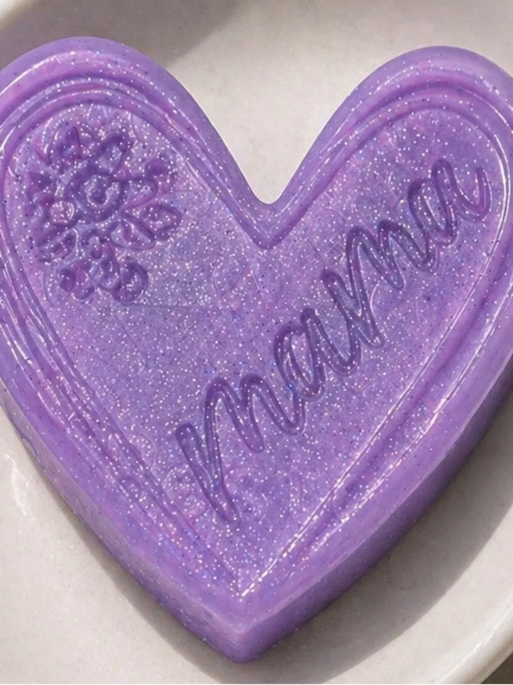 Handmade lavender heart